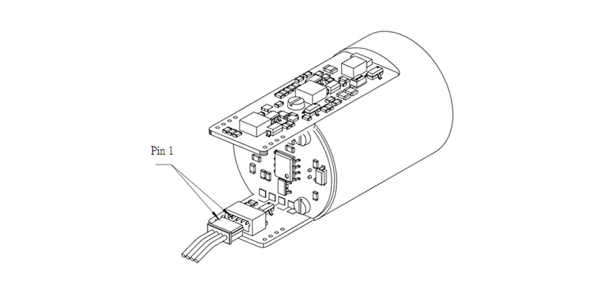 Drawing of 1500m Cylindrical Laser Rangefinder Module